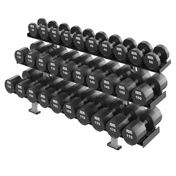 Hammer Strength 12-Sided Urethane Dumbbells - Set