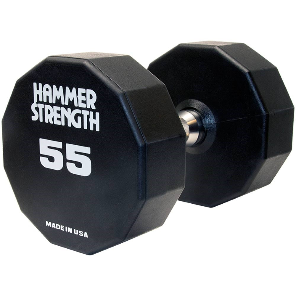 Hammer Strength 12-Sided Urethane Dumbbells - 55lbs