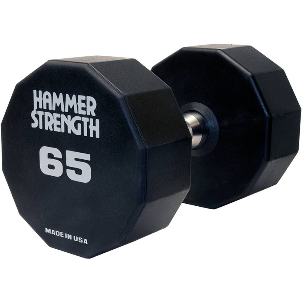 Hammer Strength 12-Sided Urethane Dumbbells - 65lbs