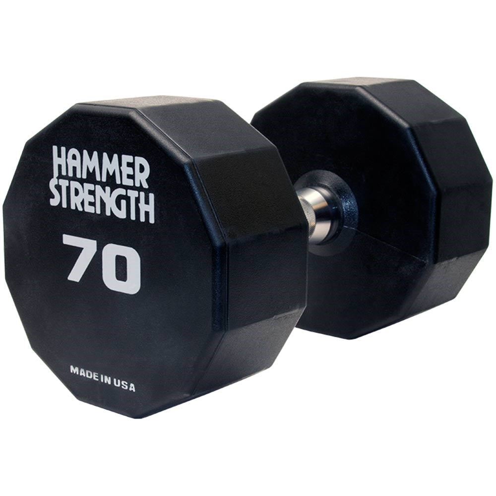 Hammer Strength 12-Sided Urethane Dumbbells - 70lbs