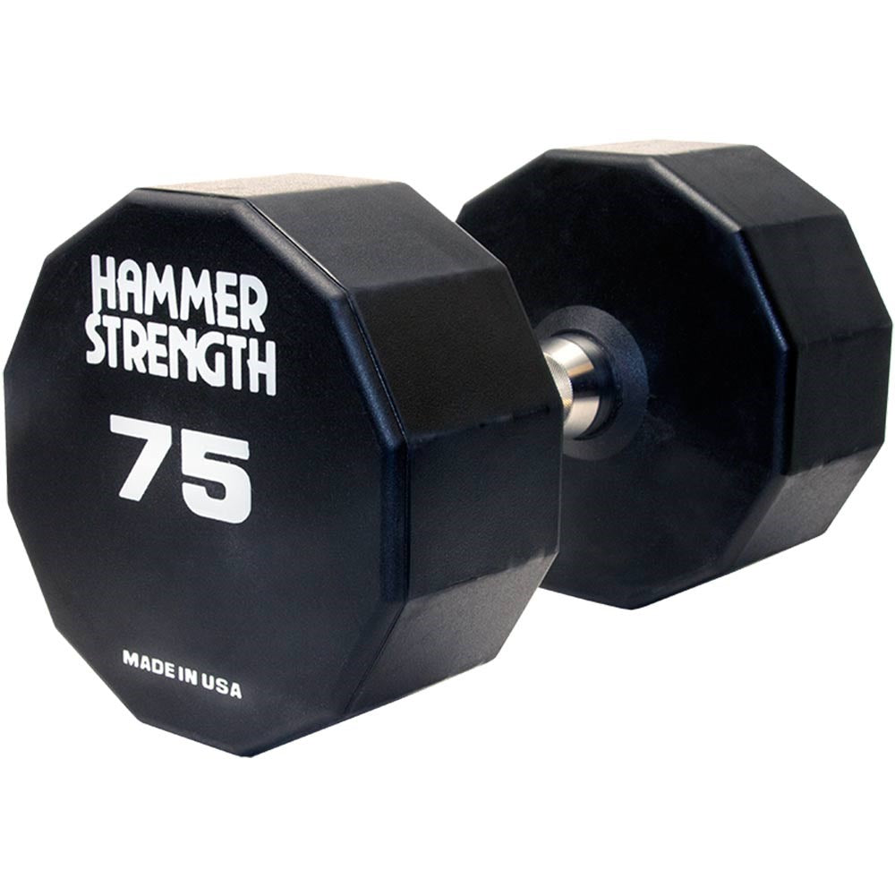 Hammer Strength 12-Sided Urethane Dumbbells - 75lbs