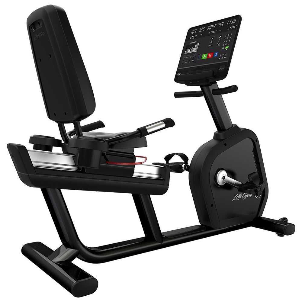 Club Series+ Recumbent Lifecycle with SL Console, black base