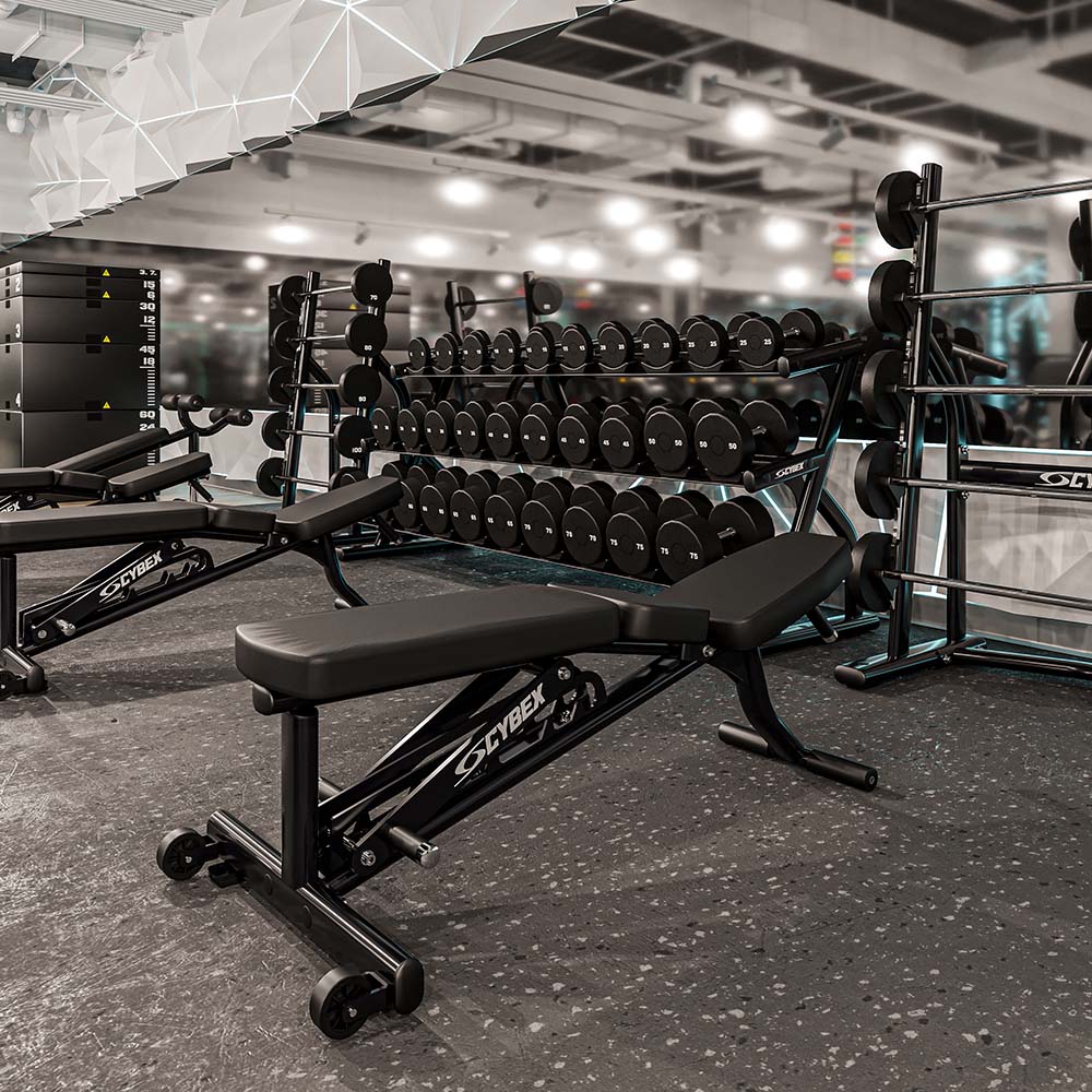 Cybex Ion Adjustable bench in gym with other fitness equipment in background