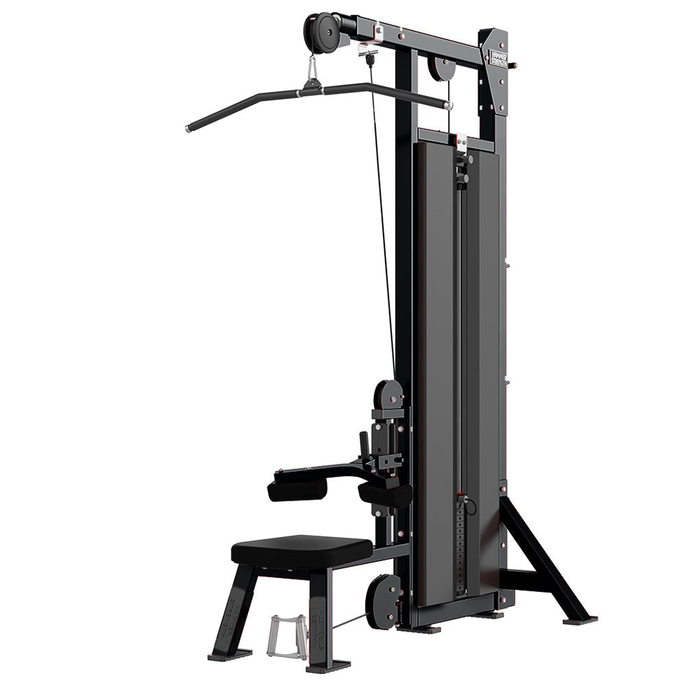 Hammer Strength HD Elite Dual Pulldown Row - Black Frame / Black Upholstery