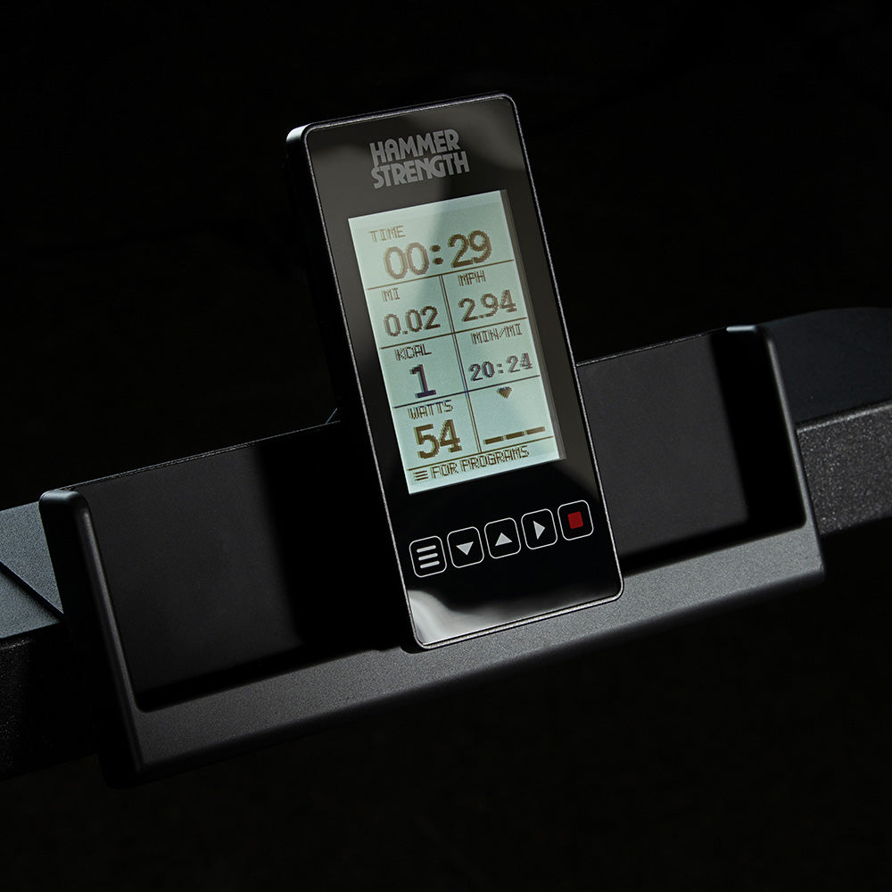 HD Tread console with performance metrics displayed