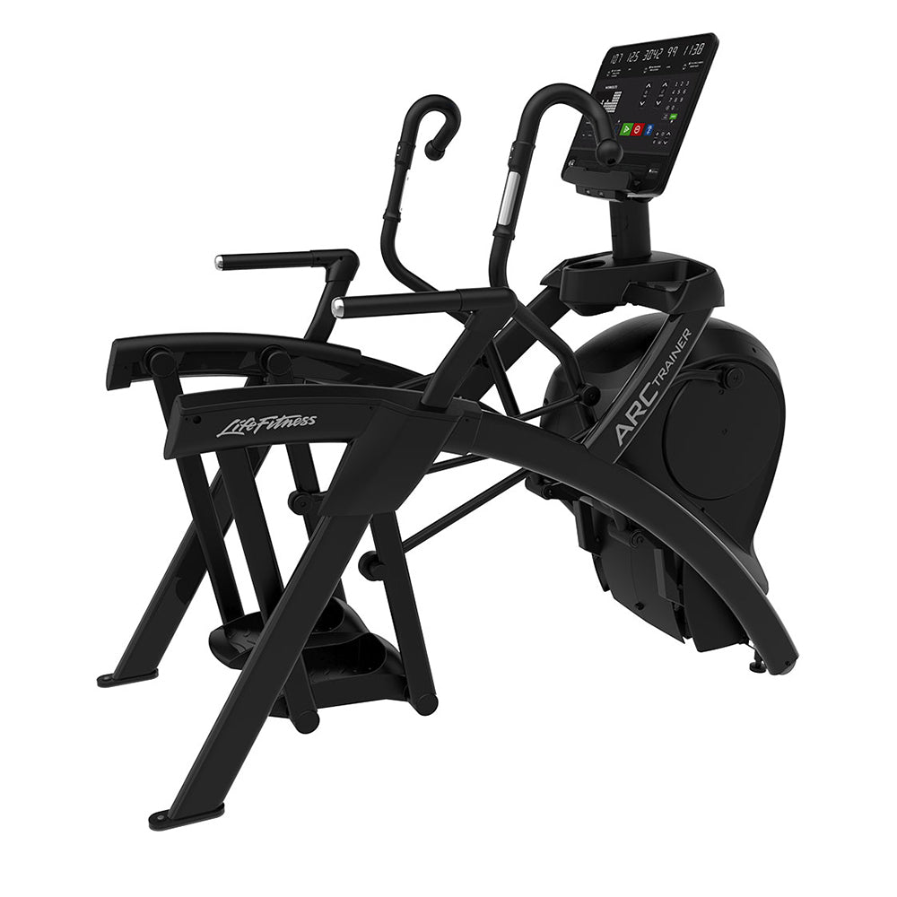 Life Fitness Total Body Arc Trainer exercise machine with LED SL console - black Onyx base