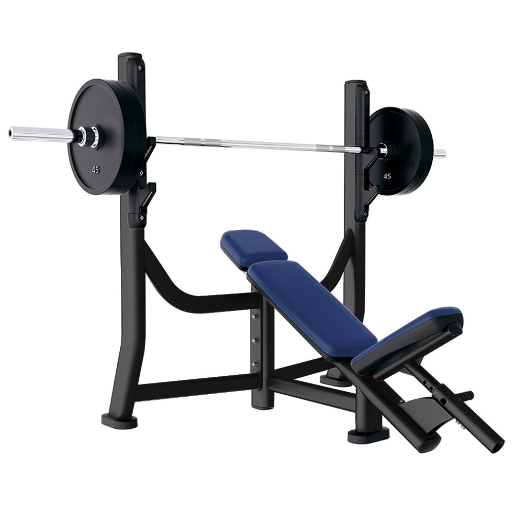 Signature Incline Bench, charcoal Frame with royal blue upholstery - Outlet