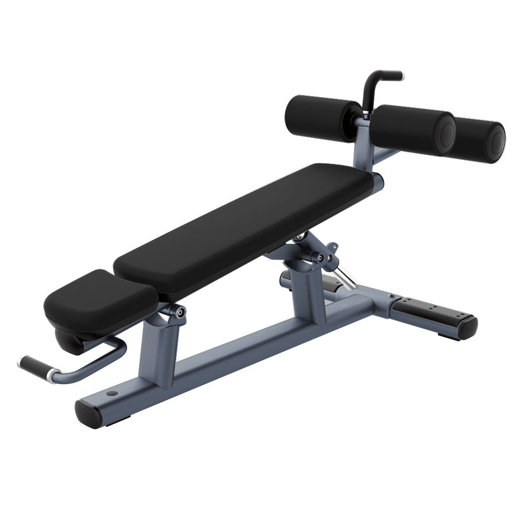 Signature Series Abdominal Crunch Bench - Ice Blue Frame / Black Upholstery