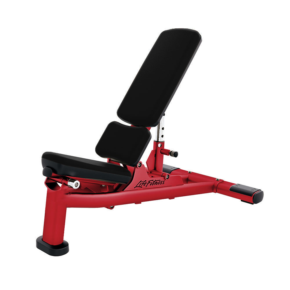 Signature Series Adjustable Bench - Red frame, Black upholstery