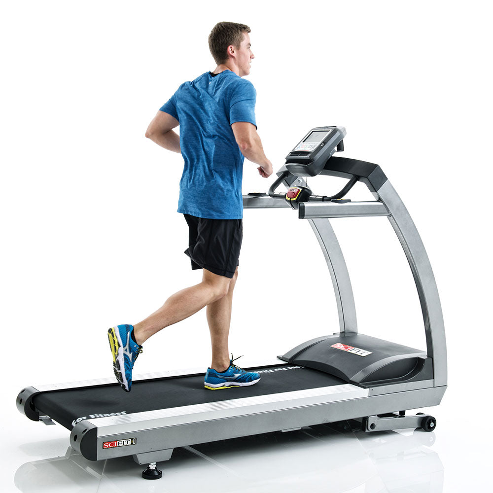 SciFit AC5000 Treadmill - Silver, Man running