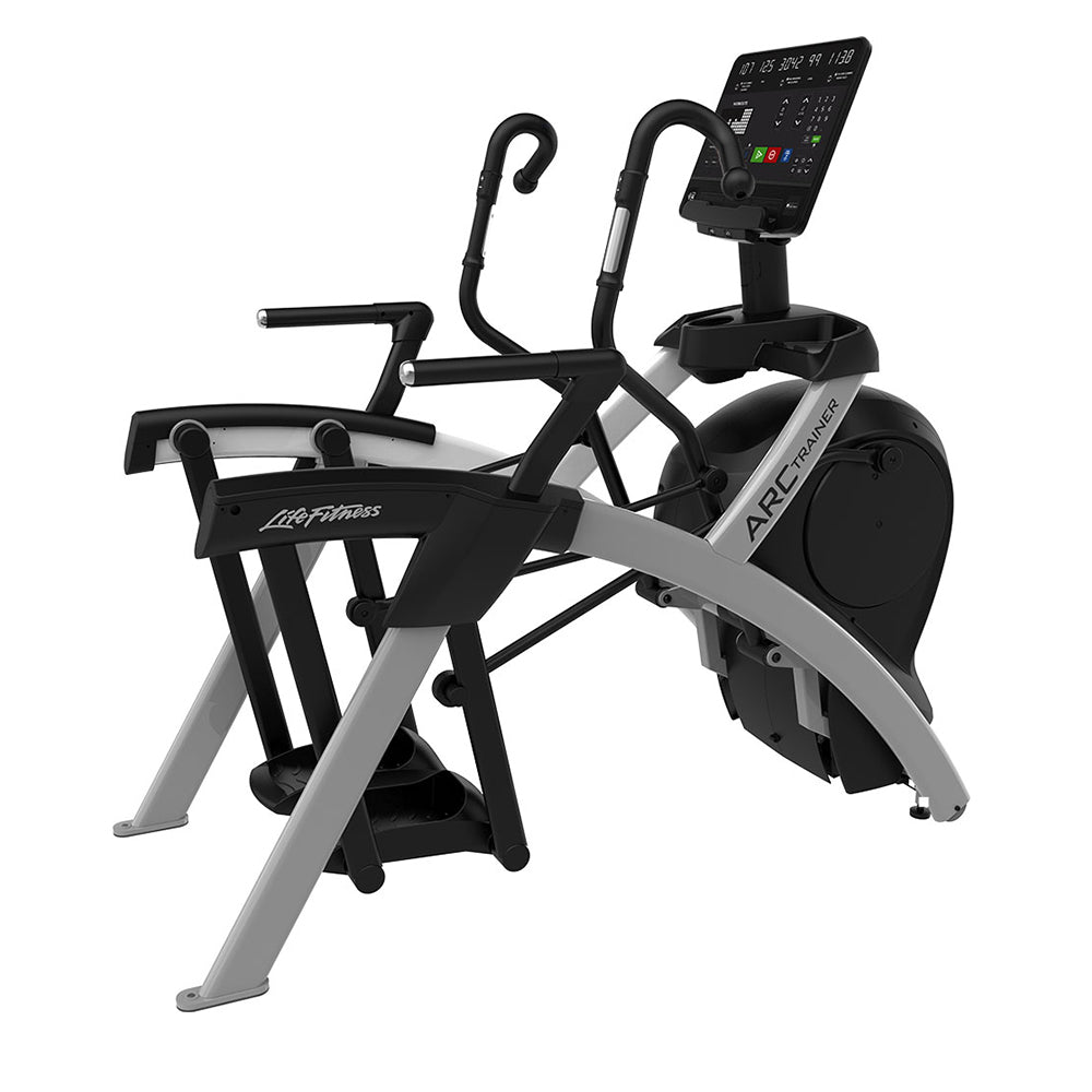 Life Fitness Total Body Arc Trainer exercise machine with LED SL console - Arctic Silver base